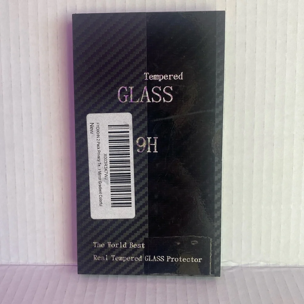 Privacy screen by protectors (2) for iPhone 11 Pro Max. Pink/yellow tint.